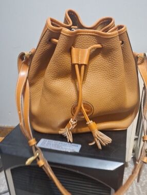 Tan Leather Drawstring Donney&Bourke